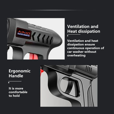 60BAR Wireless High Pressure Car Wash Water Gun Car Washer Self Priming Sustain 300W For Auto Home Garden Cleaning Car Washing