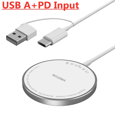 Magnetic Wireless Charger Pad Stand for iPhone 16 15 14 13 Pro Max Mini Airpods PD Macsafe Earphone Phone Fast Charging Station