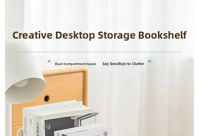 Office Desk Bookelf Desktop Organizer File Book Storage Box Rectangular Plastic Simptic Desktop Storage Box for Office