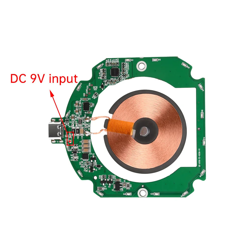 Wireless Charging Module DIY Wireless Charger QI Fast Charging Pad Wireless Charging Transmitter Support Smartwatch 15W Adaptive
