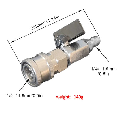 High Pressure Washer Ball Valve Kit with 3/8 Or 1/4 Inch Quick Connector Quick Connect Ball Valve 4500 PSI for Power Washer Hose