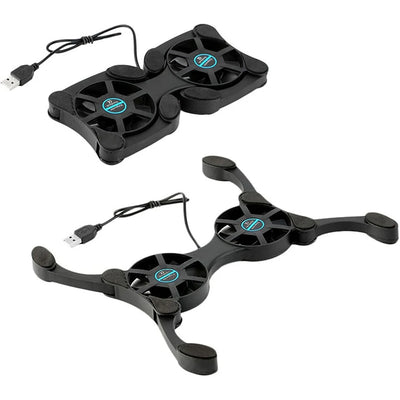 Foldable Cooling Pad Laptop Cooler with Double Fans Laptop Stand USB Powered for 7-15 inch Notebook PC LCD Display Cooler Holder