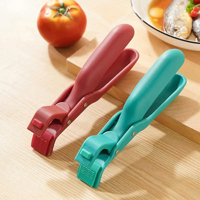 Easy Lift Anti-Scald Bowl Clip Hot Dish Non-slip Holder Plate Retriever Tongs Pot Pan Gripper Multifunction Kitchen Supplies