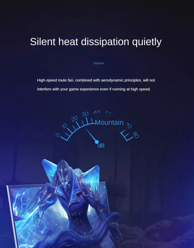 12-17 Inch Laptop Cooling Pad - 6 Quiet Fans Portable Air Cooler for Notebook Gaming with Stable Stand USB