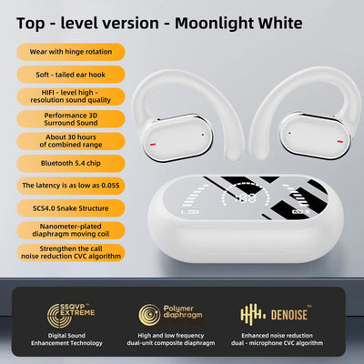 X91 OWS Earhook Earphones Bluetooth 5.3 Low Latency Gaming Sport Headset HiFi Stereo Noise Reduction Wireless Headphones Earbuds