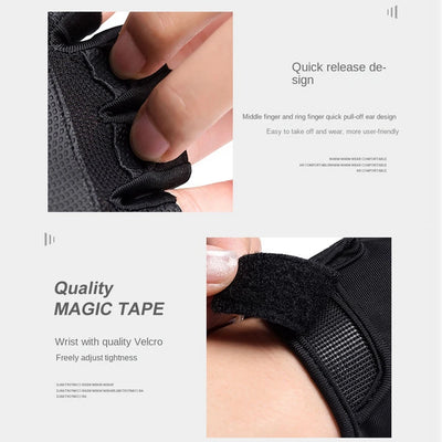 1Pair Breathable Cycling Gloves Workout Gym Gloves for Men Women Weight Lifting Fingerless Gloves Training Exercise Fitness