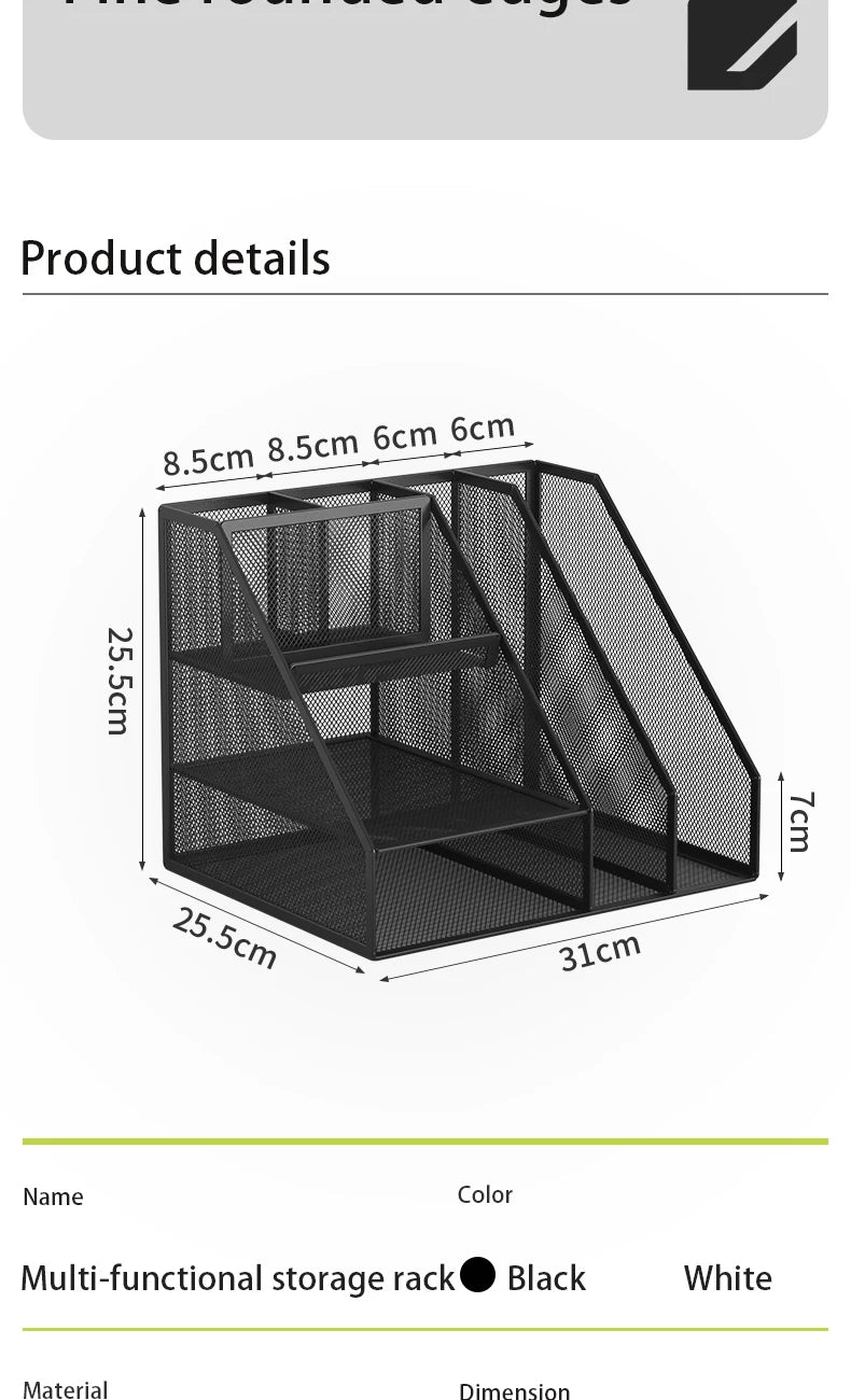 Desk Organizer, Office Supplies with 2 Paper Organizer