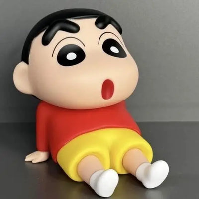 2025 New Crayon Shin chan Anime Lazy Phone Stand Mobile Stand Desktop Ornament Trendy Play Handmade Model Doll