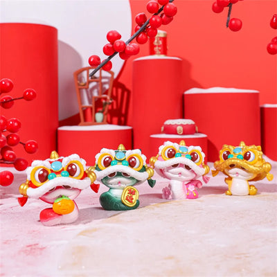 The Year Of Snake Figurines Cute Miniature Snake Statue Lucky Snakes Ornament Creative 2025 New Year Gifts For Children
