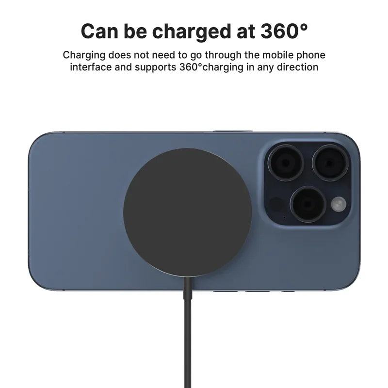 Magnetic Wireless Charger Pad Stand for iPhone 16 15 14 13 Pro Max Mini Airpods PD Macsafe Earphone Phone Fast Charging Station