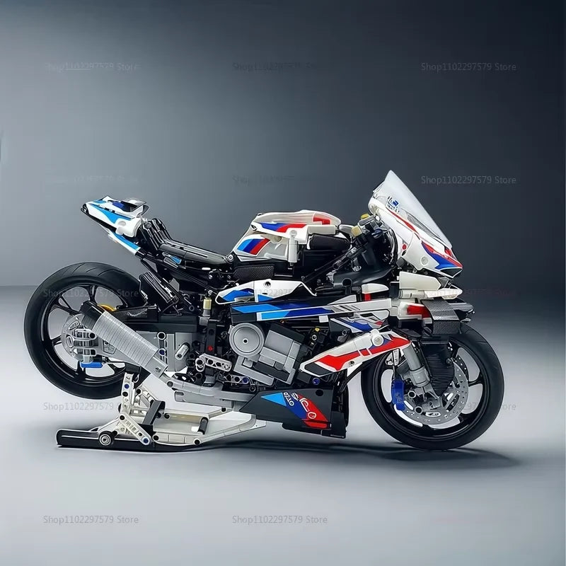 2025 Motorcycle Building Blocks Toy Set Realistic Motorcycle Model Assembly Educational Gift for Kids Boys Adults Creative Decor