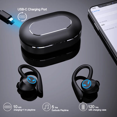 Q25 Wireless Headphone Sport Bluetooth 5.1 Headphones HiFi 9D Bass Stereo Earphone Headset with Microphone for iPhone Workout