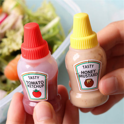 4pcs Mini Condiment Bottles Portable Seasoning Storage Containers