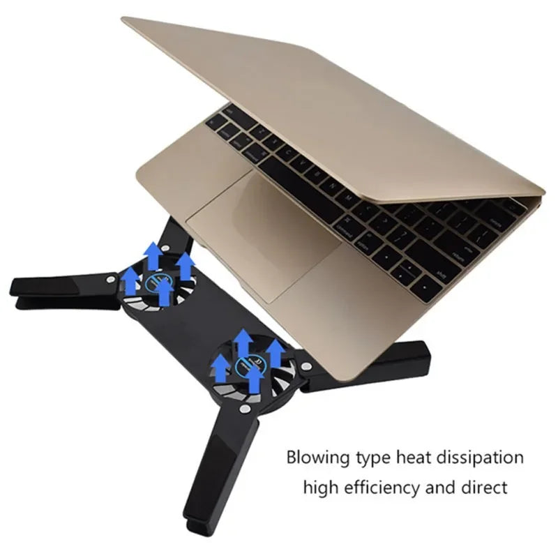 1PCS Air-cooling Laptop Cooler Laptop Cooling Pad USB Powered Cooling Dock Bracket Stand Dual Fan for PC Fan Gaming Accessory