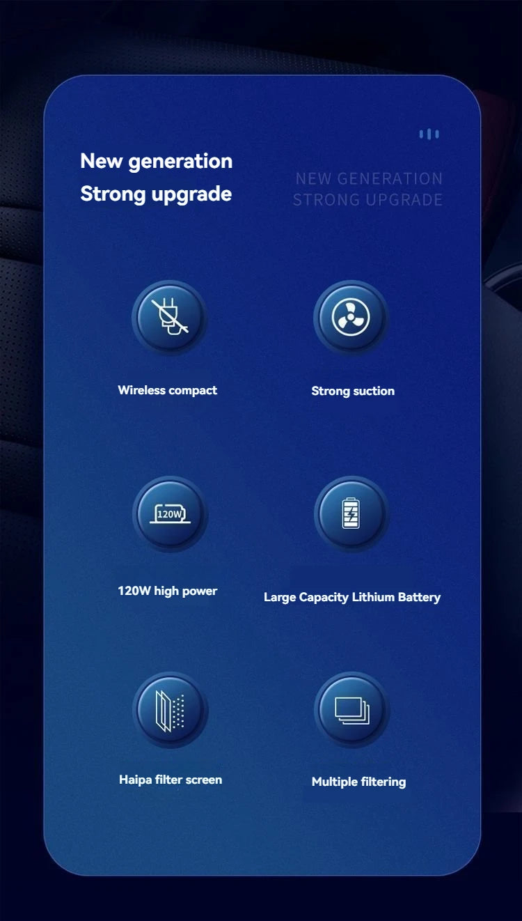 Car Vacuum Cleaner 12000PA Powerful Cleaning Machine Cars Cleaner Mini Wireless Portable Hand Held Cleaner for Home Appliance