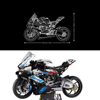 2025 Motorcycle Building Blocks Toy Set Realistic Motorcycle Model Assembly Educational Gift for Kids Boys Adults Creative Decor