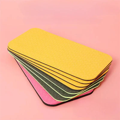 Yoga Mat Non-slip Sports TPE Fitness Mat 33cm Length Comfortable Rubber Mat Suitable for Sports Yoga and Pilates Gymnastics