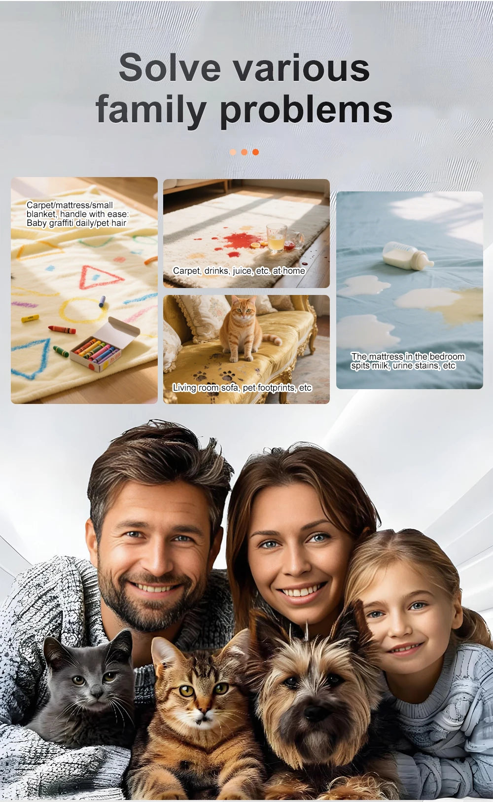 All-in-One Household Carpet Curtain Vacuum Cleaner Multifunctional Fabric Cleaning Machine Sofa Vacuuming Wash Machine