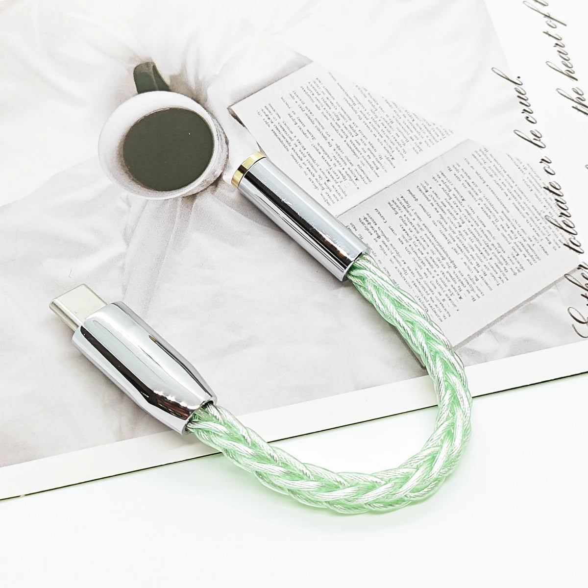 Hi-Fi USB-C to Lightning DAC Adapter Cable - 6N OCC Silver-Plated with Built-in AMP Supports iOS 12 15 16 for iPhone 15 14 13 P