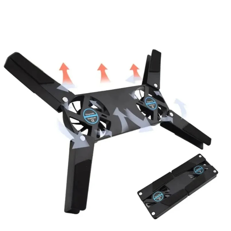1PCS Air-cooling Laptop Cooler Laptop Cooling Pad USB Powered Cooling Dock Bracket Stand Dual Fan for PC Fan Gaming Accessory