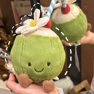 2025 New Simulation Lemon Soda Coconut Doll Stuffed Plush Toy Cartoon Anime Cute Pillow For Children'S Birthday Gift Fun Doll