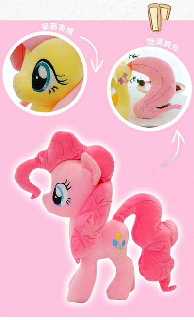 New My Little Pony Plush Doll Anime Twilight Sparkle Fluttershy Pinkie Pie Cartoon Soft Ornament Birthday Kawaii Toy Kid Gift