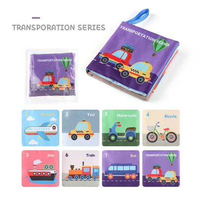 Soft Baby Books toys Montessori 3D Touch Feel High Contrast Cloth Book Sensory Early Learning games for kids Educational toys