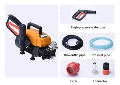 Portable 220v 1300psi High Pressure Washer Car Washer Water Gun Pressure Water Pump 90bar Real Outlet  for Parkside Foam Lance
