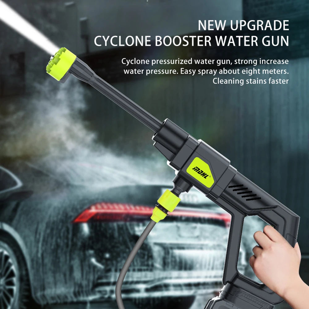 Cordless Pressure Washer Household Portable Car Wash Highpressure Water Gun Turbocharged High-power Electric Car Washing Machine