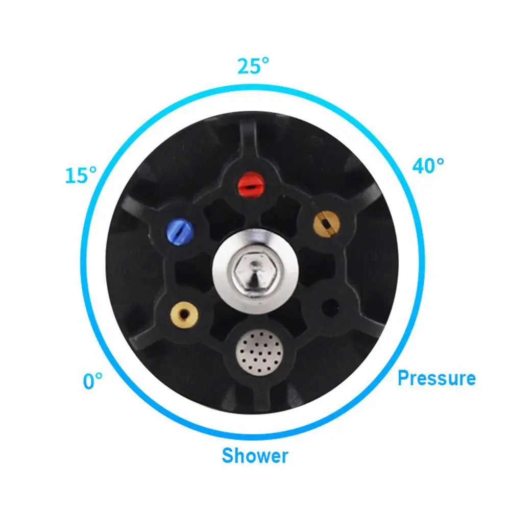 Pressure Washer Nozzle 1/4inch Quick Plug High Pressure Cleaner 6-in-1 High-pressure Multi-angle Nozzle 200 Bar/3000 PSI