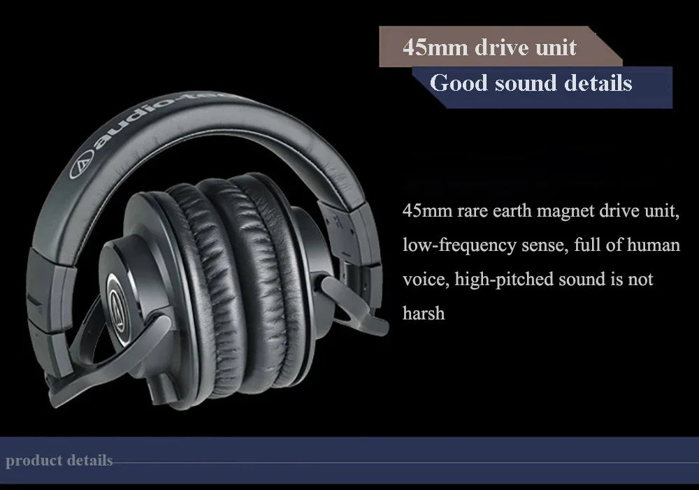 Audio-Technica ATH-M50x Professional Studio Monitor Headphones