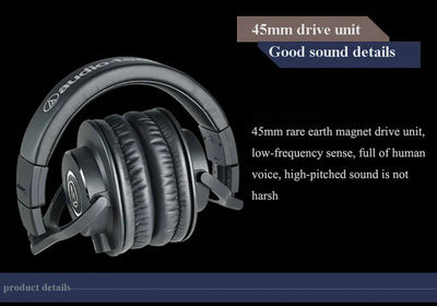 Audio-Technica ATH-M50x Professional Studio Monitor Headphones