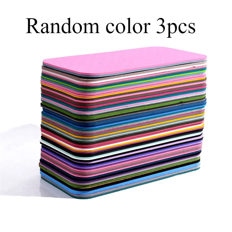Yoga Mat Non-slip Sports TPE Fitness Mat 33cm Length Comfortable Rubber Mat Suitable for Sports Yoga and Pilates Gymnastics