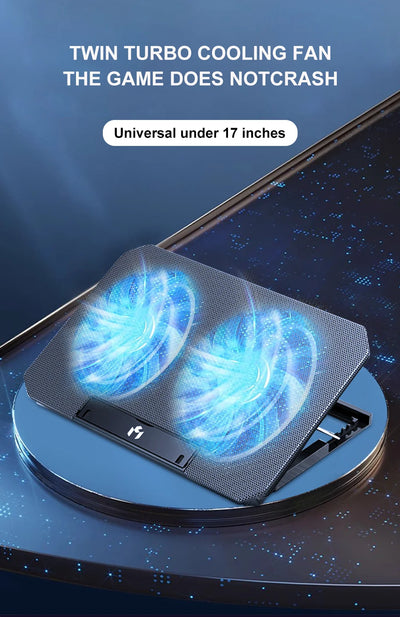 Laptop Cooler For Macbook Air Pro Dell 13-17 inch Gaming Notebook Cooling Pad Aluminum Alloy Heat Sink Fan Laptop Stand Radiator