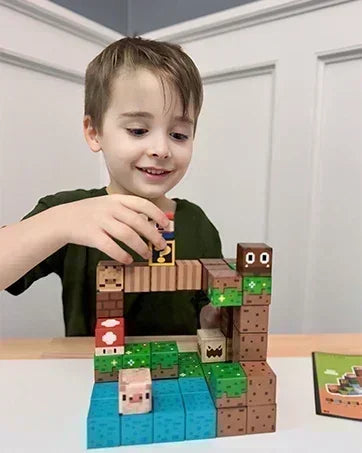 2025 Magnetic Building Blocks Mine World Magnet Cube Set for Boy Girl Kid Age 3+ DIY Model Children Stem STEM Sensory Toy Gift