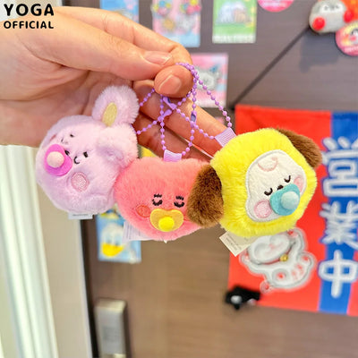 2025 Anime New BT21 Plush Toy Fashion Cartoon Korean Popular Plush Toy Pendant Backpack Keychain Pendant Accessories Girl Gifts