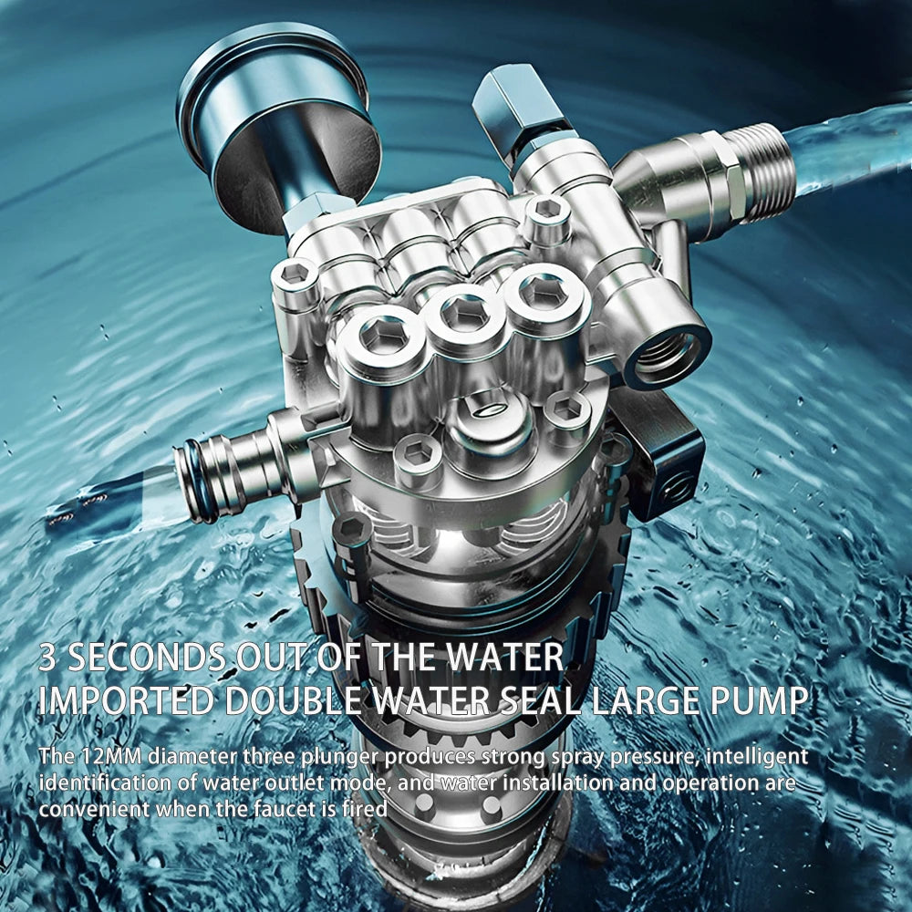 Cordless Pressure Washer Household Portable Car Wash Highpressure Water Gun Turbocharged High-power Electric Car Washing Machine