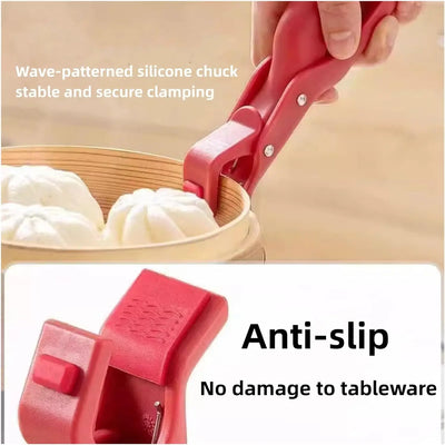 Easy Lift Anti-Scald Bowl Clip Hot Dish Non-slip Holder Plate Retriever Tongs Pot Pan Gripper Multifunction Kitchen Supplies