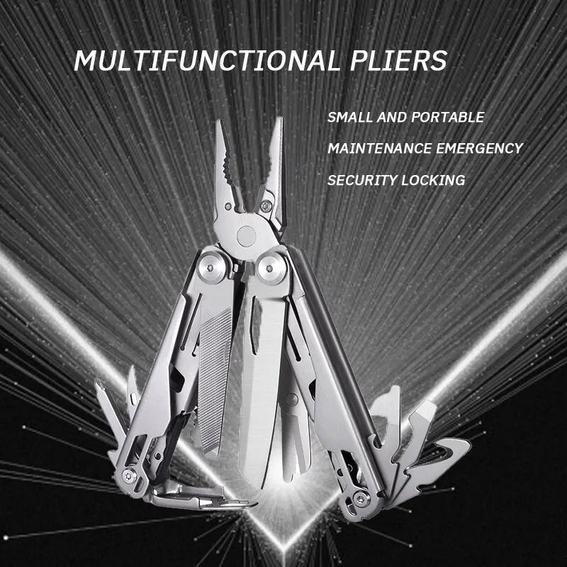 Multifunctional Pliers Outdoor Home Compact Portable Emergency Folding Knife Pliers Wrench Tool Car Portable Pliers Tool 1PC