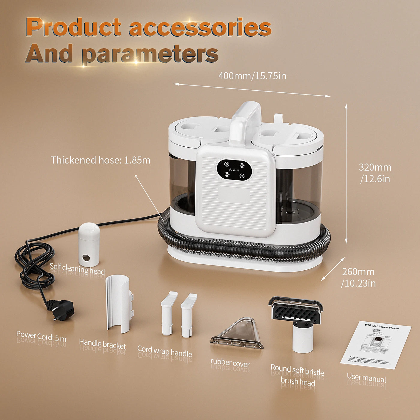 OMESER C988  Steam Spot Cleaner 15kpa 1650w Vacuum Cleaner Spray Suction Integrated Handheld Cleaning Carpet Cleaner Machine