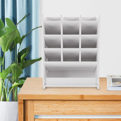 Desktop Storage Box Wood Office Stationery Organizer