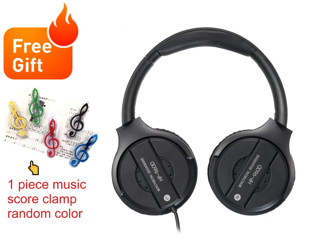 Wired Professional Studio headphone DJ Headphones With Microphone Over Ear HiFi Monitor Music Headset Earphone For Phone PC