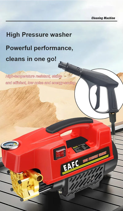 1000W 200Bar Electric Pressure Car Washer Multifuntional Portable High Power Cleaner with Foam Spray Water Gun for Home & Car