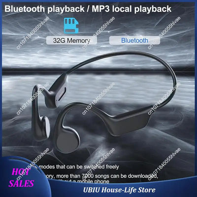 Bluetooth Wireless Open-Ear Bone Conduction Headphones Sports Headset Swimming Earphones Built-In Mic For Workout-Best Selling