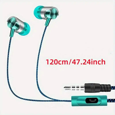 3.5mm Wired In-Ear Headphones with Ergonomic Design,
