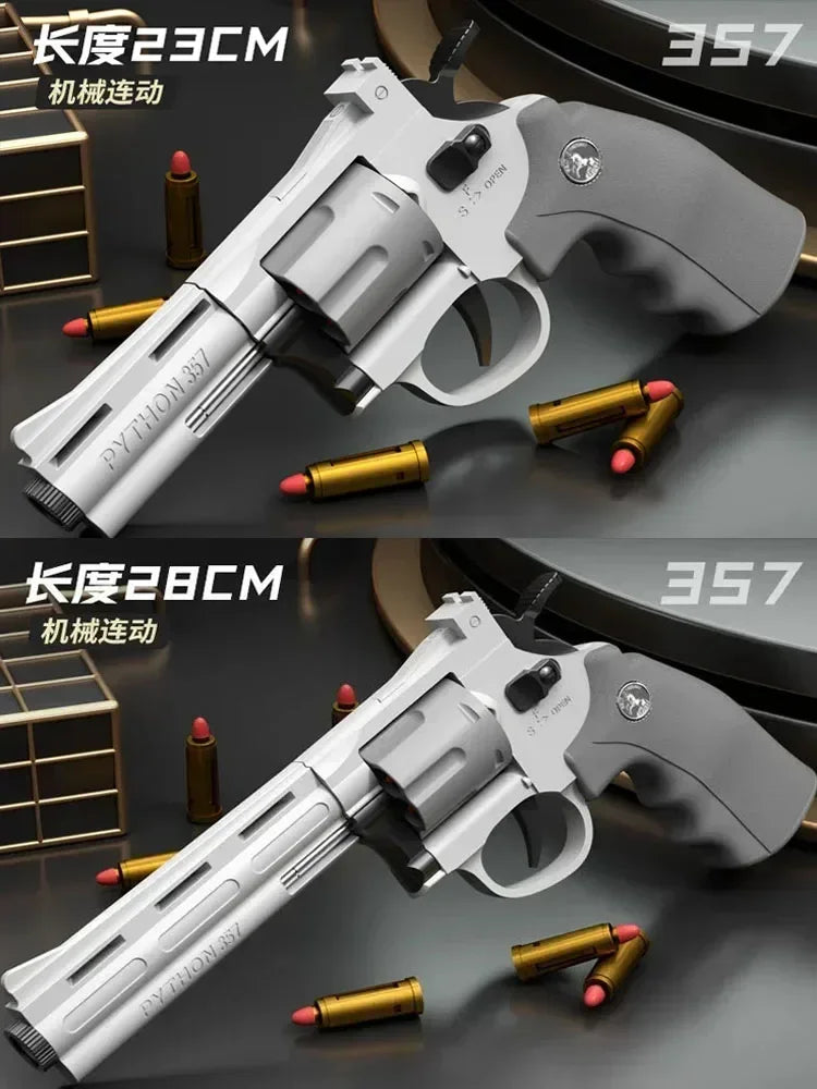 2025 Birthday Party Gift: ZP5 Wheel Soft Bullet Gun 357 Simulation Shooting Toy Pistol Adult Boy Children Soft Bullet Toy Gun