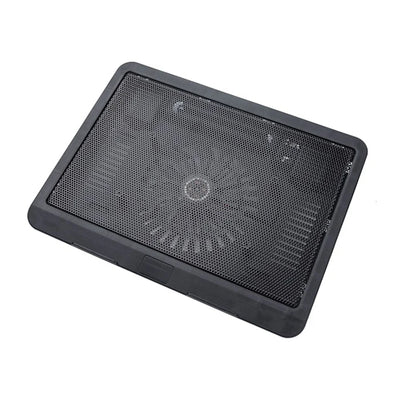 Laptop Fan Cooling Pad with Big Fans, Portable Laptop Cooling Fan with 2 in 1 USB Port, Blue LED Light, Adjustable Stand