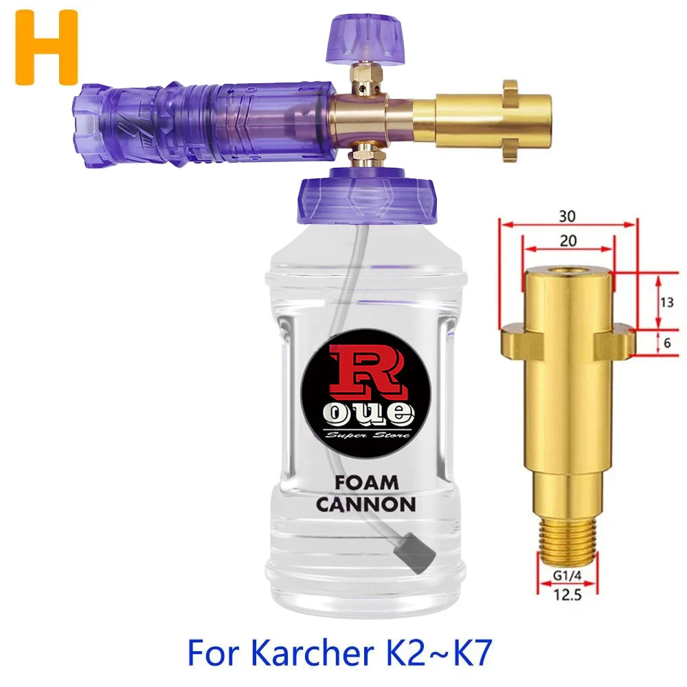 Pressure Washer  Snow Foam Lance Foam Nozzle Car Wash Foam Maker for parkside Karcher Elitech Bort AR Bosch Pressure Washer