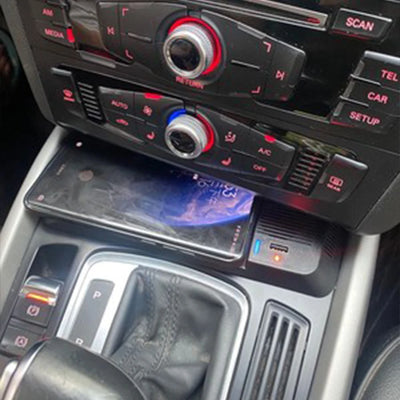 wireless charging pad for Audi A4 B8 B9 A4 Allroad A5 S5 RS5 Q5 SQ5 Fast phone charger mobile holder usb Center console
