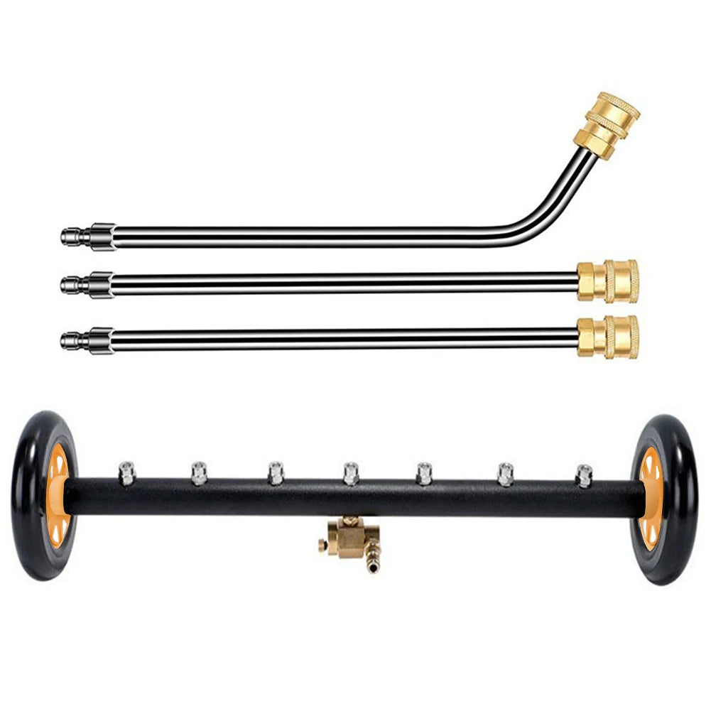 22 Inch Pressure Washer 1/4 Quick Connector Water Broom Under Car Chassis Floor Wash 4000 PSI Car Chassis High Pressure Washer